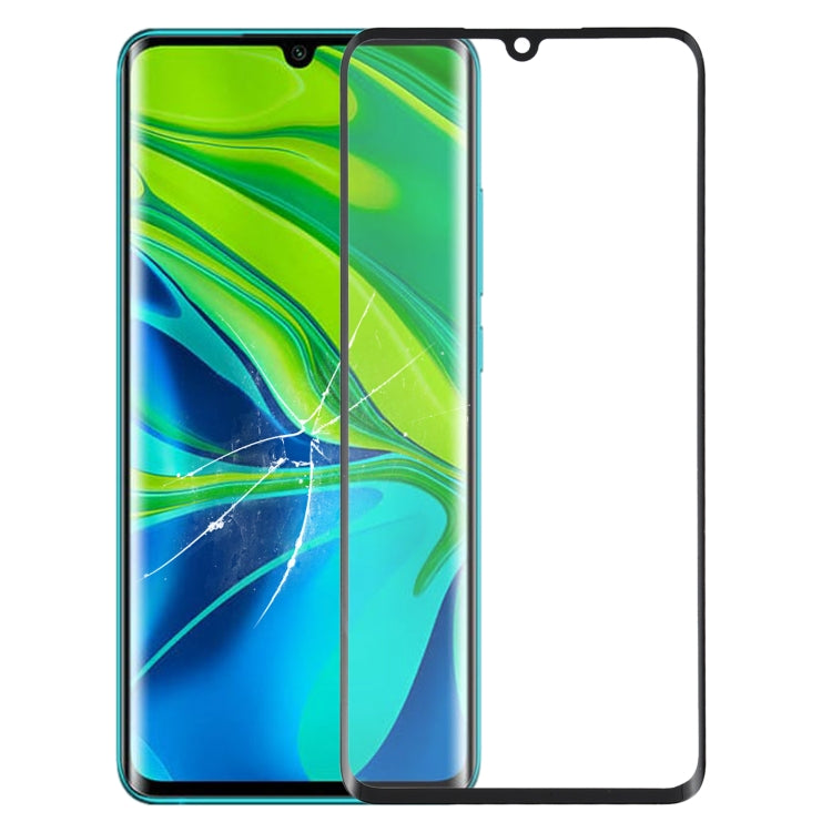 Front Screen Outer Glass Lens for Xiaomi Mi CC9 Pro/Mi Note 10/Mi Note 10 Pro (Black)