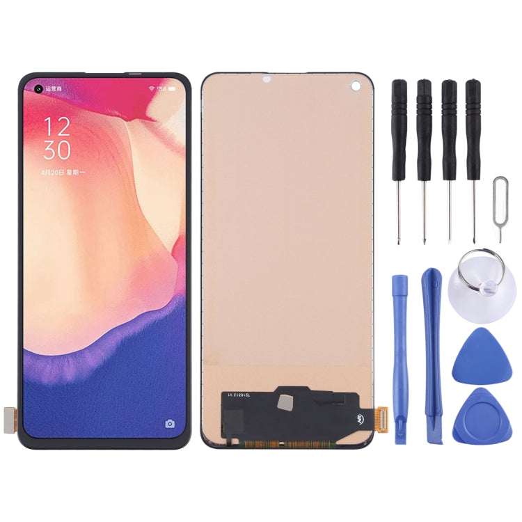 TFT Material LCD Screen and Digitizer Full Assembly with Frame for OPPO Reno4 SE / Realme V15 5G / Realme 7 Pro / Realme X7 / Realme 8 Pro / Realme 8 4G /  Realme Q2 Pro RMX3085, RMX2173, PEAT00, PEAM00, RMX2170, RMX3081