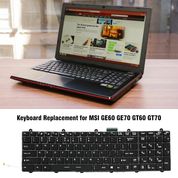 US Version Keyboard with Backlight for MSI GP60 GP70 CR70 CR61 CX61 CX70 CR60 GE70 GE60 GT60 GT70 GX60 GX70 0NC 0ND 0NE 2OC
