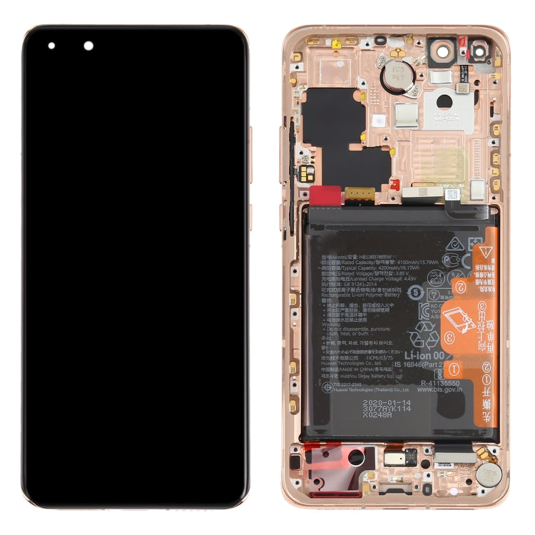 Original OLED LCD Screen for Huawei P40 Pro Digitizer Full Assembly with Frame(Gold)