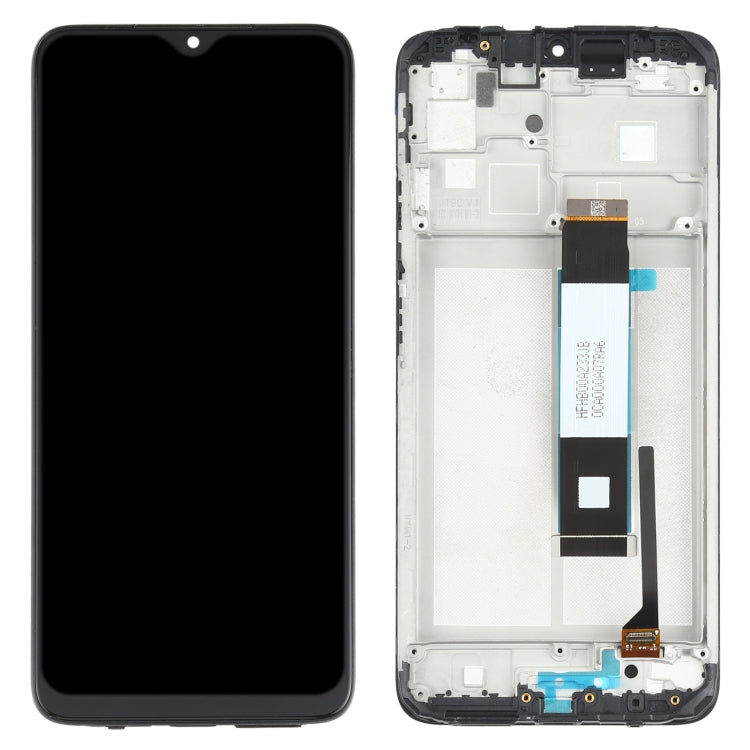 LCD Screen and Digitizer Full Assembly with Frame for Xiaomi Redmi Note 9 4G / Poco M3 / Redmi 9 Power M2010J19SC M2010J19CG(Black)
