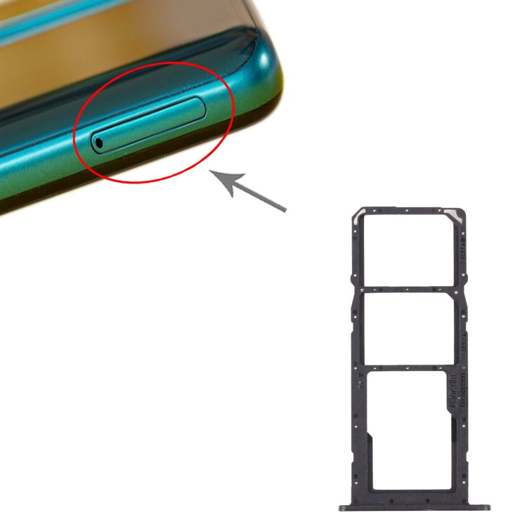 SIM Card Tray + SIM Card Tray + Micro SD Card Tray for Huawei P Smart 2021