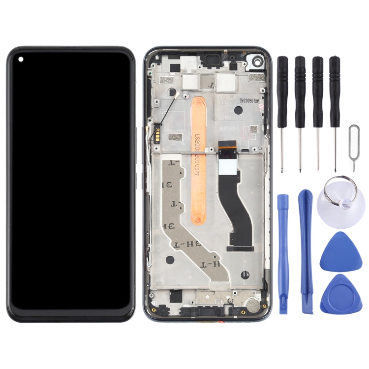 TFT LCD Screen for TCL 10 5G T790Y T790H Digitizer Full Assembly with Frame (Black)
