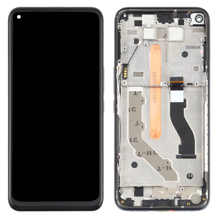 TFT LCD Screen for TCL 10 5G T790Y T790H Digitizer Full Assembly with Frame (Black)