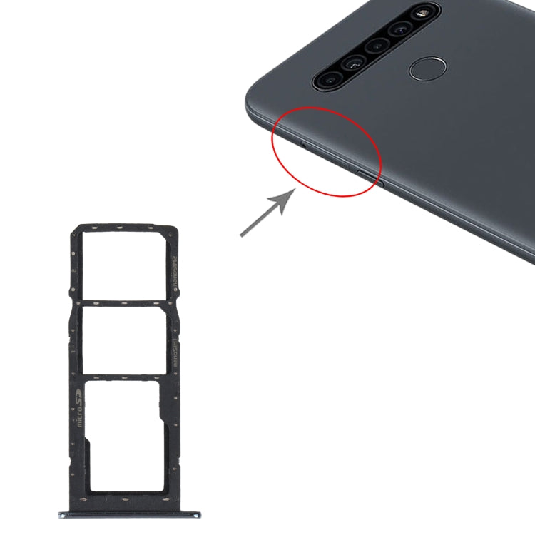 SIM Card Tray + SIM Card Tray + Micro SD Card Tray for LG K41S LMK410EMW LM-K410EMW LM-K410