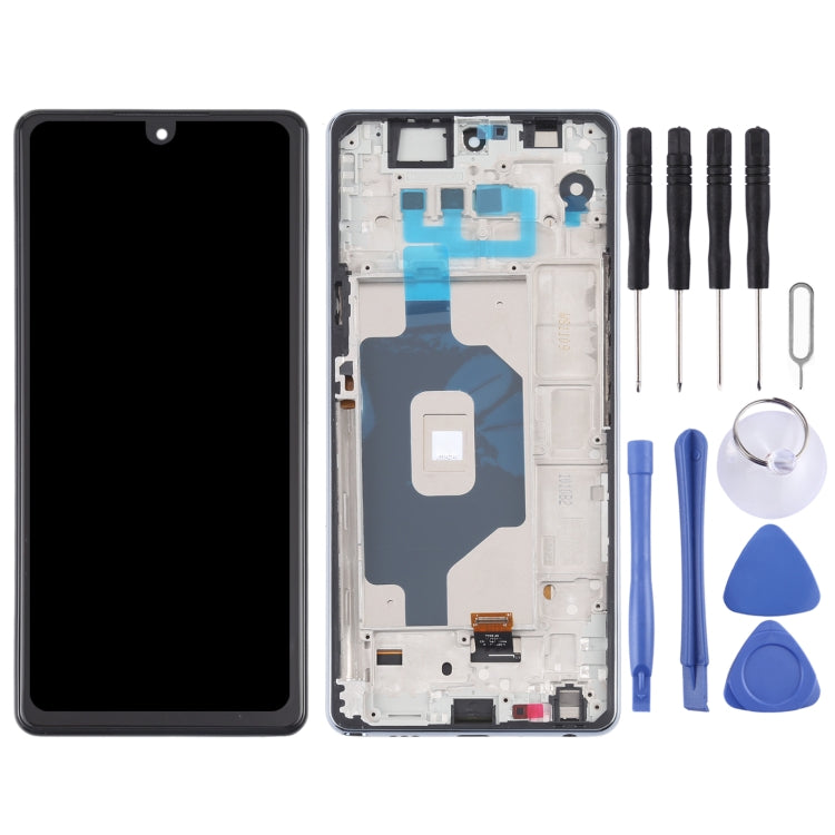 Original LCD Screen for LG Stylo 6 / K71 LMQ730TM LM-Q730TM LMQ730HA LM-Q730HA Digitizer Full Assembly with Frame