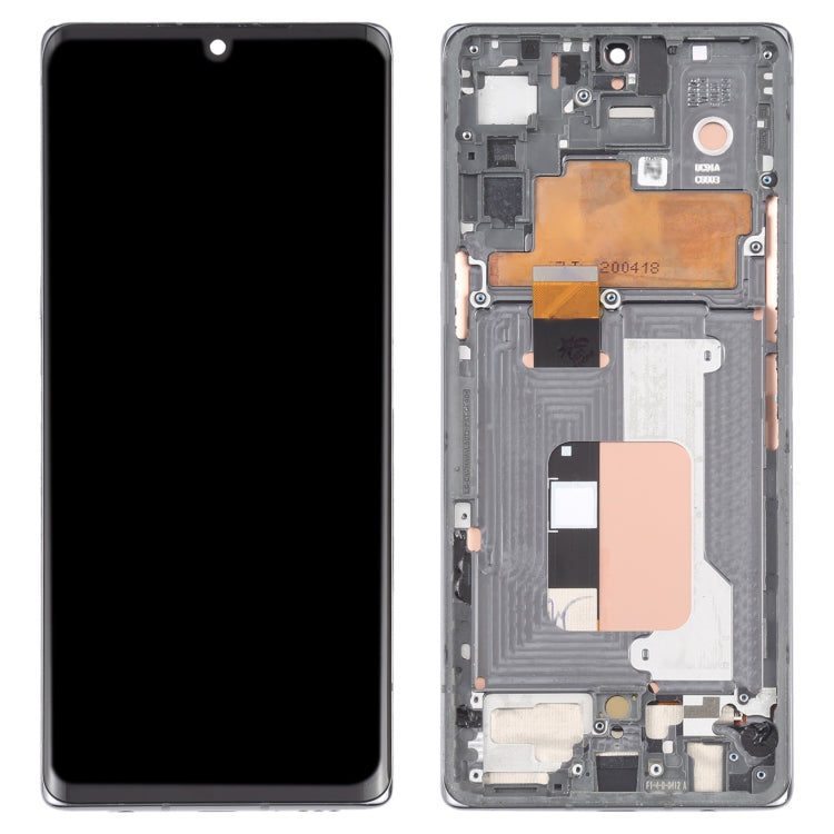 Original LCD Screen for LG Velvet 5G LM-G900N LM-G900EM LM-G900 LM-G900TM Digitizer Full Assembly with Frame (Silver)