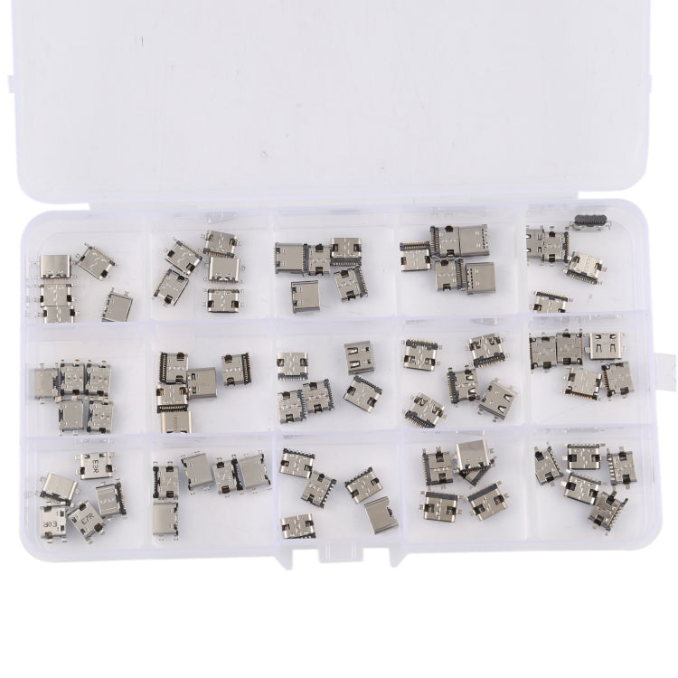 75 PCS/Set USB Type C Charging Port Connector 6Pin / 12Pin / 16Pin / 14Pin / 24Pin for Huawei / Samsung / Xiaomi Etc