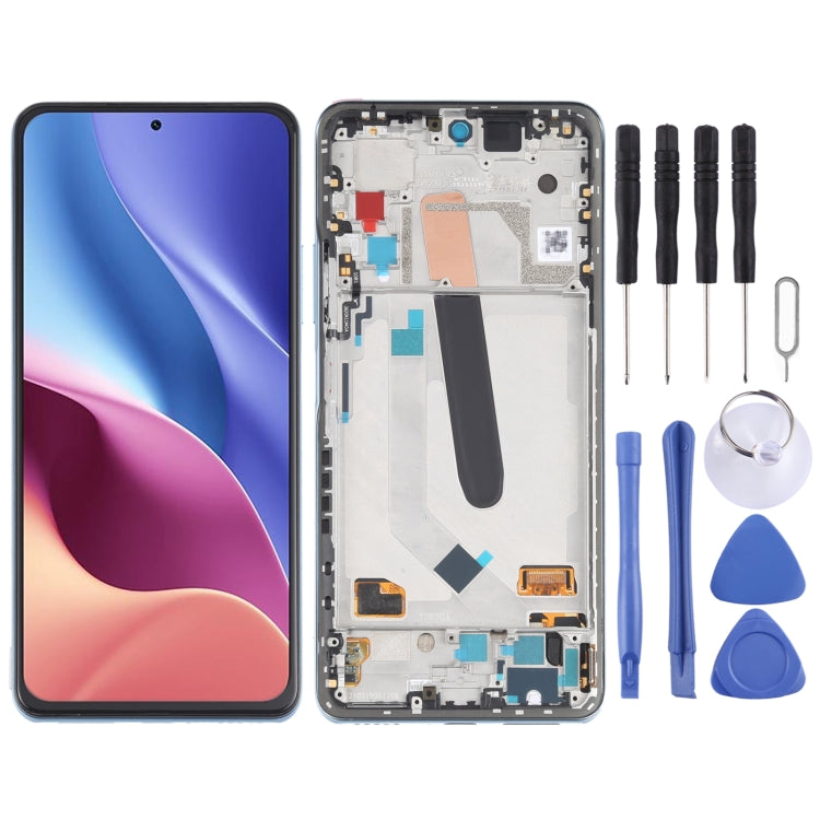AMOLED Material Original LCD Screen and Digitizer Full Assembly With Frame for Xiaomi Redmi K40 / Redmi K40 Pro / Redmi K40 Pro+ / Mi 11i / Poco F3 / M2012K11AC M2012K11C M2012K11AG M2012K11G