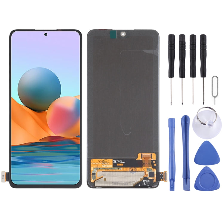 OLED Material LCD Screen and Digitizer Full Assembly for Xiaomi Redmi Note 10 Pro 4G / Redmi Note 10 Pro (India) / Redmi Note 10 Pro Max (4G) M2101K6G M2101K6R M2101K6P M2101K6I