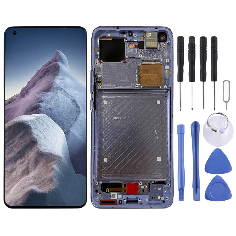 Original AMOLED Material LCD Screen and Digitizer Full Assembly With Frame for Xiaomi Mi 11 Ultra / Mi 11 Pro M2102K1G M2102K1C M2102K1AC