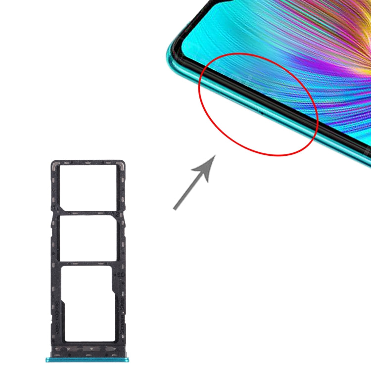 For infinix Hot 9 Play X680 C680B X680C SIM Card Tray + SIM Card Tray + Micro SD Card Tray