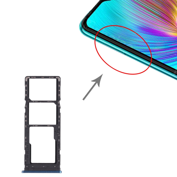For infinix Hot 9 Play X680 C680B X680C SIM Card Tray + SIM Card Tray + Micro SD Card Tray