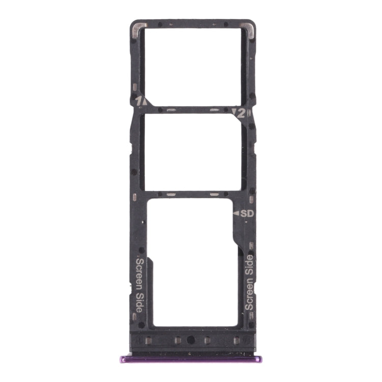For infinix S4 X626 X626B X610B X626B LTE SIM Card Tray + SIM Card Tray + Micro SD Card Tray (Purple)