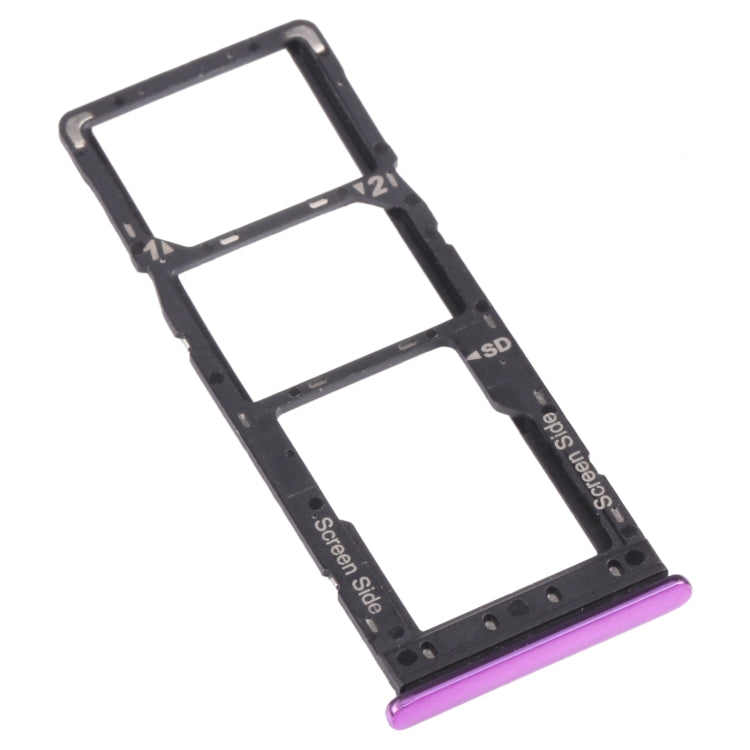 For infinix S4 X626 X626B X610B X626B LTE SIM Card Tray + SIM Card Tray + Micro SD Card Tray (Purple)