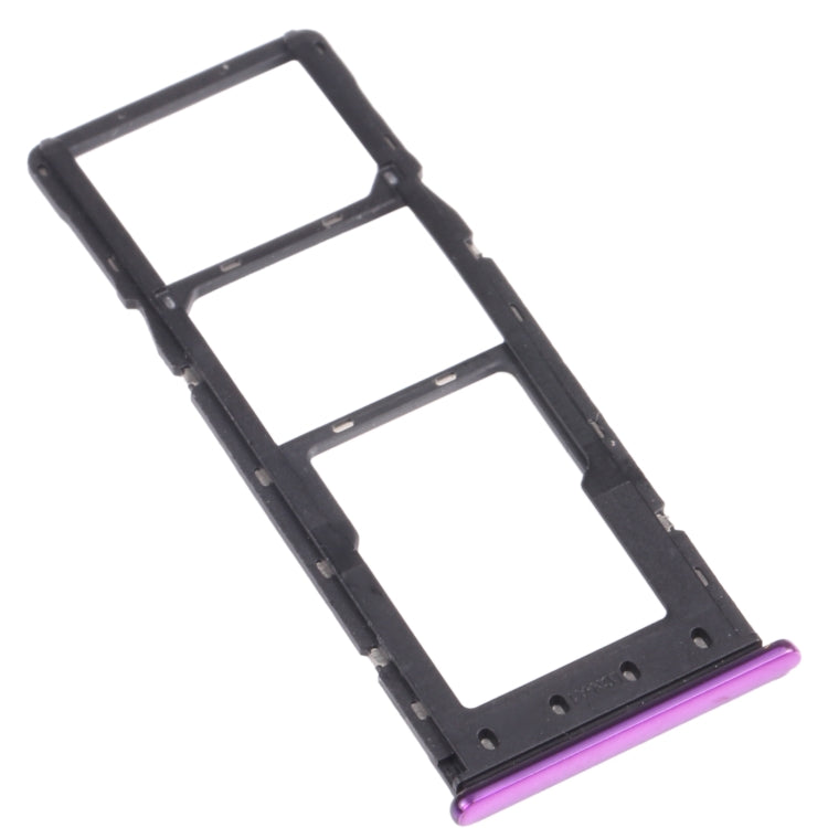 For infinix S4 X626 X626B X610B X626B LTE SIM Card Tray + SIM Card Tray + Micro SD Card Tray (Purple)
