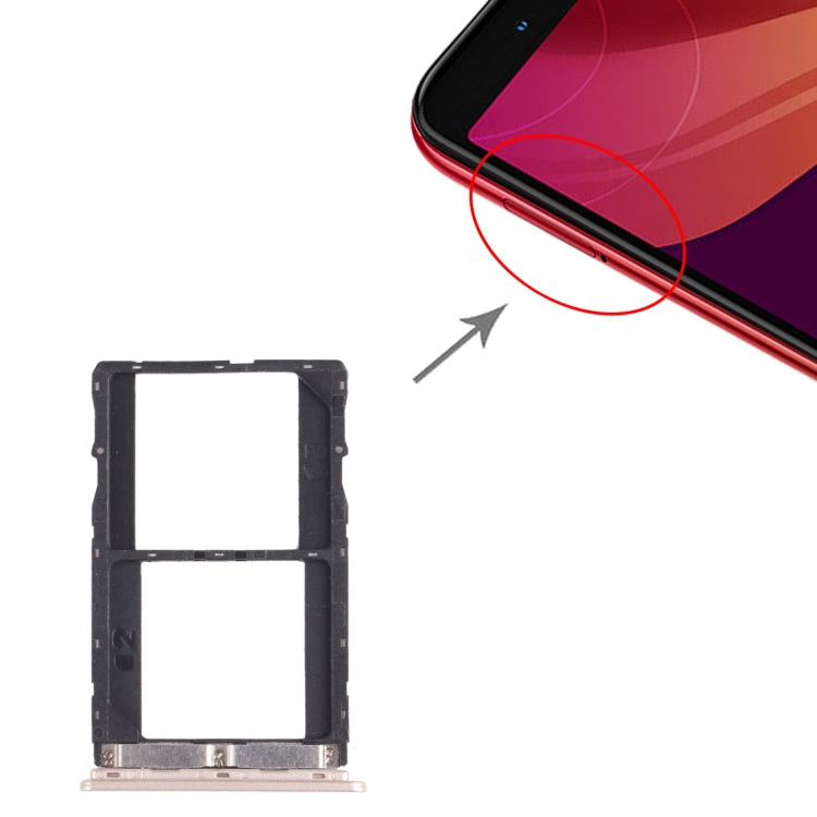 For Infinix Note 5 Stylus X605 SIM Card Tray + SIM Card Tray + Micro SD Card Tray