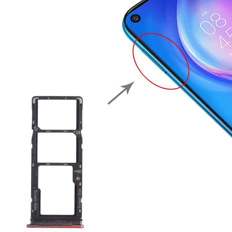 For Tecno Spark 5 Pro KD7 SIM Card Tray + SIM Card Tray + Micro SD Card Tray