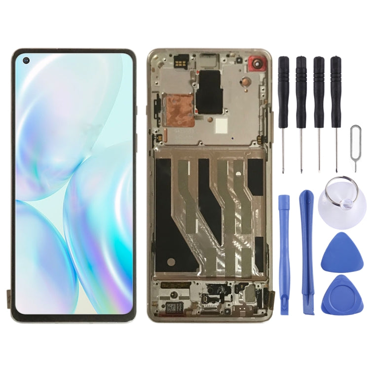 For OnePlus 8 IN2013 2017 2010 Digitizer Full Assembly With Frame Original LCD Screen