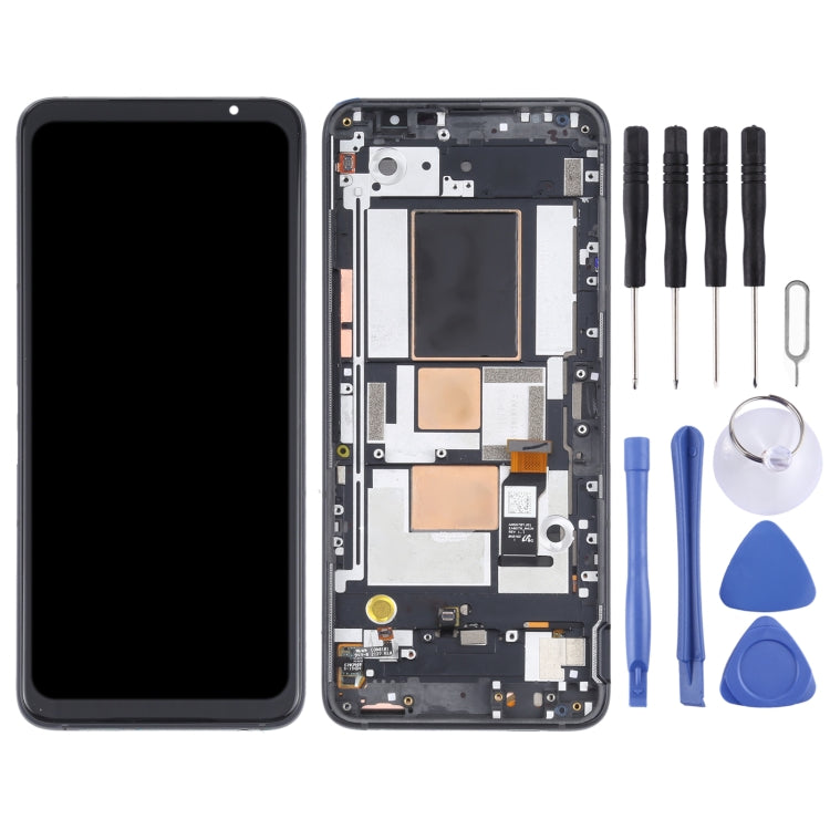 Original OLED LCD Screen for Asus ROG Phone 5 ZS673KS Digitizer Full Assembly with Frameï¼ˆBlack)