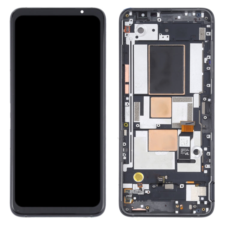 Original OLED LCD Screen for Asus ROG Phone 5 ZS673KS Digitizer Full Assembly with Frameï¼ˆBlack)