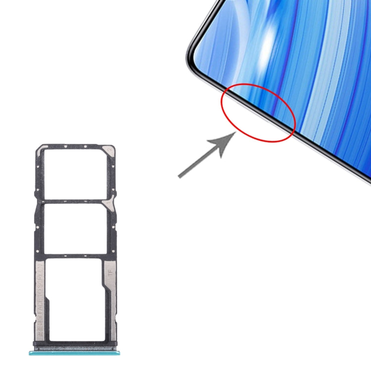 SIM Card Tray + SIM Card Tray + Micro SD Card Tray for Xiaomi Redmi 9T 4G / Redmi Note 9 4G J19S M2010J19SC M2010J19SG M2010J19SY