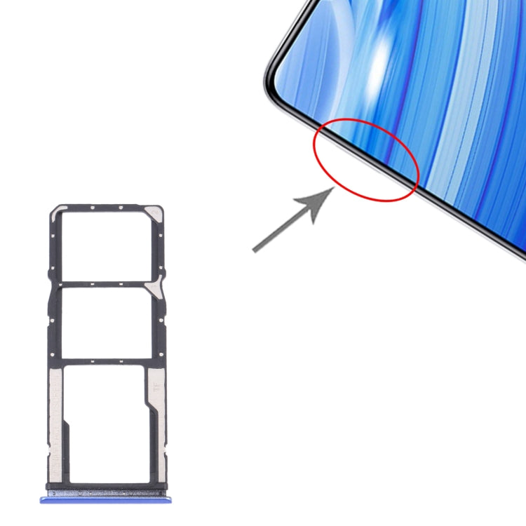 SIM Card Tray + SIM Card Tray + Micro SD Card Tray for Xiaomi Redmi 9T 4G / Redmi Note 9 4G J19S M2010J19SC M2010J19SG M2010J19SY