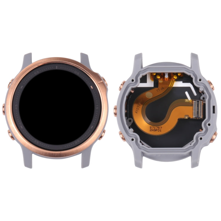 LCD Screen and Digitizer Full Assembly With Frame for Garmin Fenix 6S