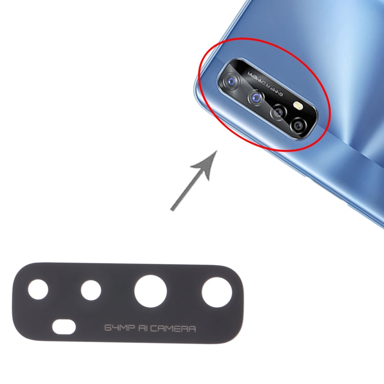 For OPPO Realme 7 (Asia) RMX2151, RMX2163 10pcs Back Camera Lens