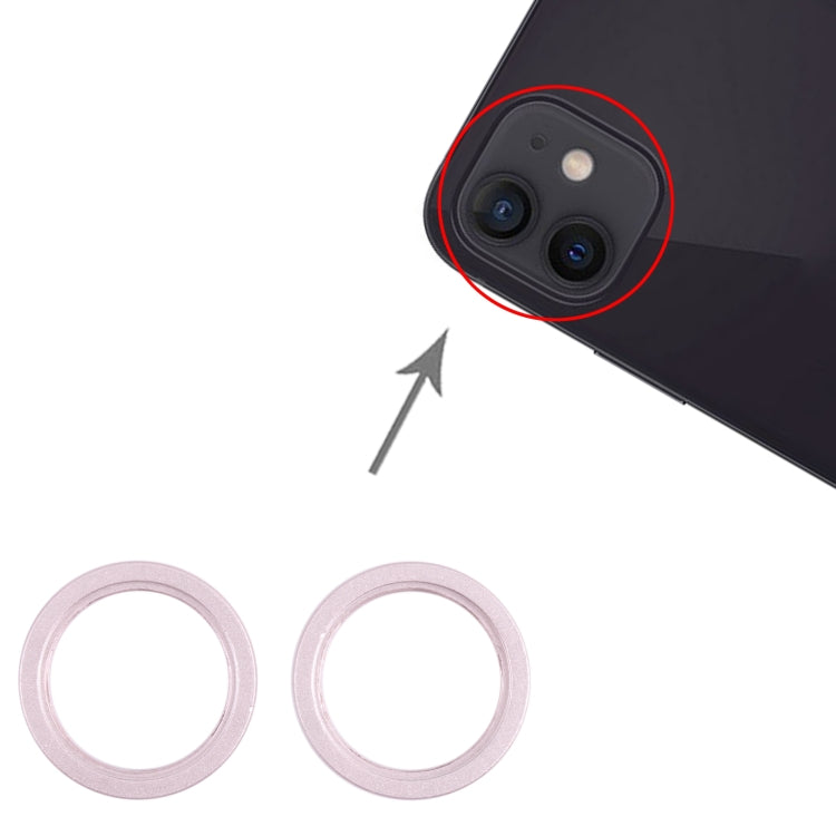 2 PCS Rear Camera Glass Lens Metal Outside Protector Hoop Ring for iPhone 13