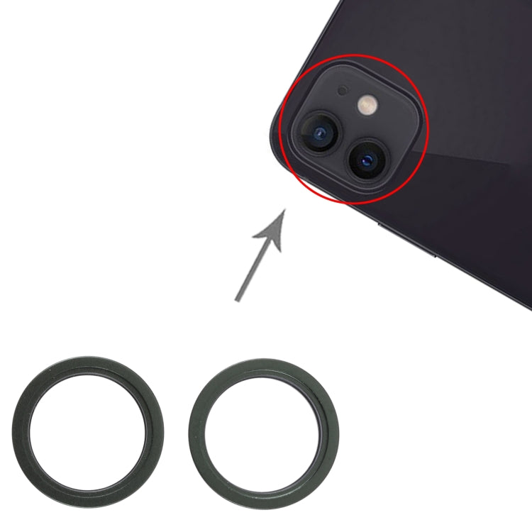 2 PCS Rear Camera Glass Lens Metal Outside Protector Hoop Ring for iPhone 13