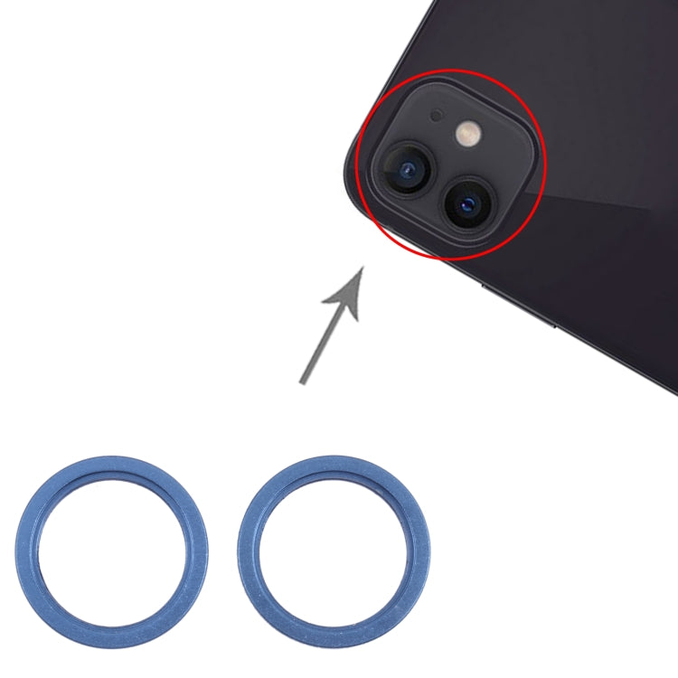 2 PCS Rear Camera Glass Lens Metal Outside Protector Hoop Ring for iPhone 13