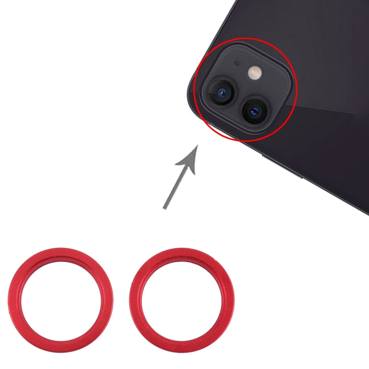 2 PCS Rear Camera Glass Lens Metal Outside Protector Hoop Ring for iPhone 13