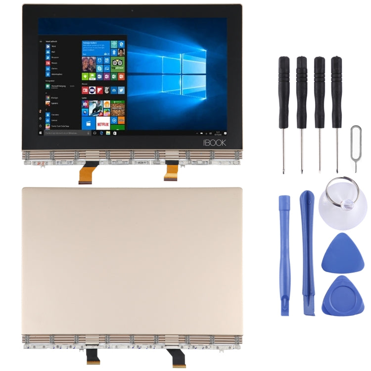 OEM LCD Screen for Lenovo YOGA Book YB1-X91 YB1-X91L YB1-X91F Digitizer Full Assembly with Frame(Gold)