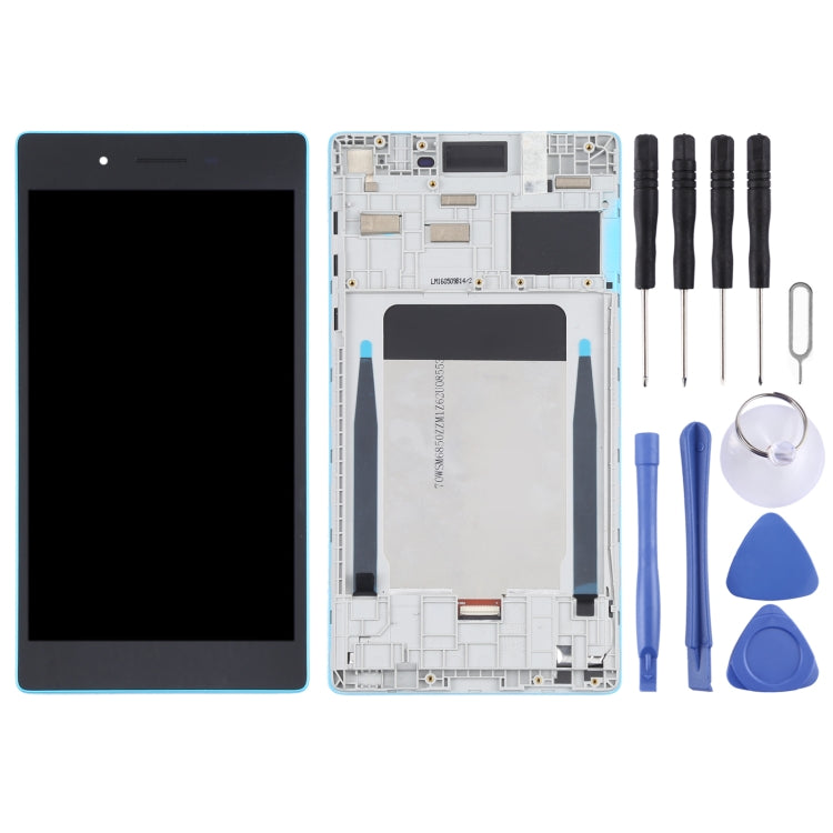 OEM LCD Screen for Lenovo Tab3 7 inch 730 TB3-730 TB3-730X TB3-730F TB3-730M Digitizer Full Assembly with Frame (Blue)