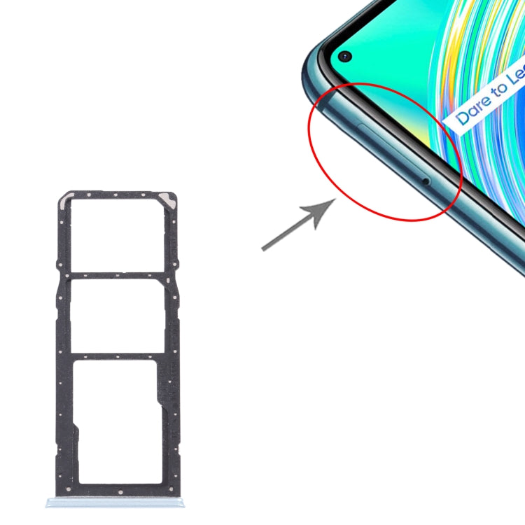 For OPPO Realme C17 RMX2101  SIM Card Tray + SIM Card Tray + Micro SD Card Tray