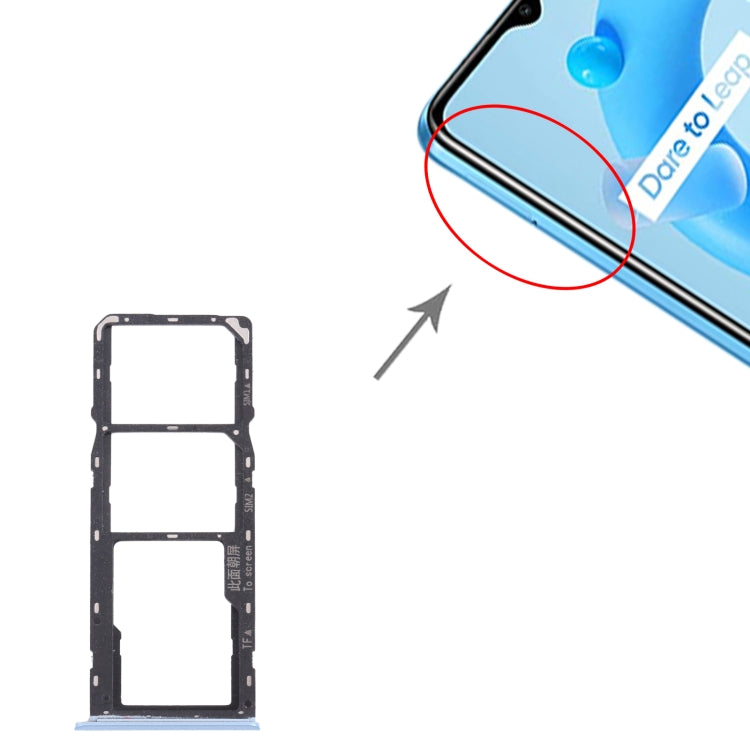 For OPPO Realme C11 (2021) RMX3231 SIM Card Tray + SIM Card Tray + Micro SD Card Tray