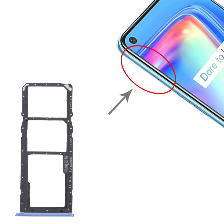 For OPPO Realme 7 (Asia) RMX2151, RMX2163  SIM Card Tray + SIM Card Tray + Micro SD Card Tray