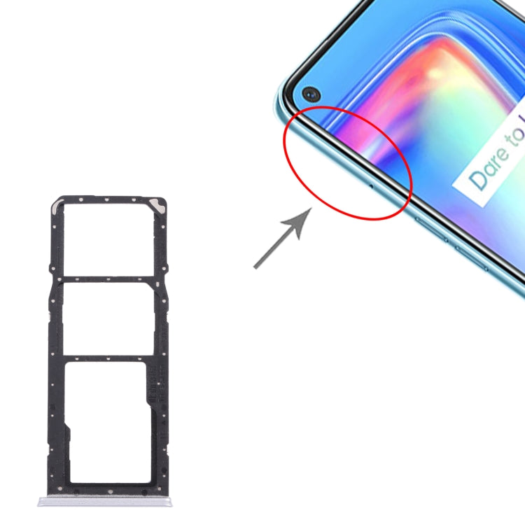 For OPPO Realme 7 (Asia) RMX2151, RMX2163  SIM Card Tray + SIM Card Tray + Micro SD Card Tray