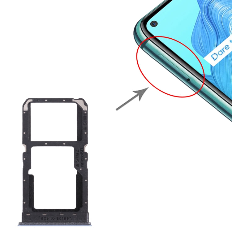 For OPPO Realme V5 5G  SIM Card Tray + SIM Card Tray / Micro SD Card Tray