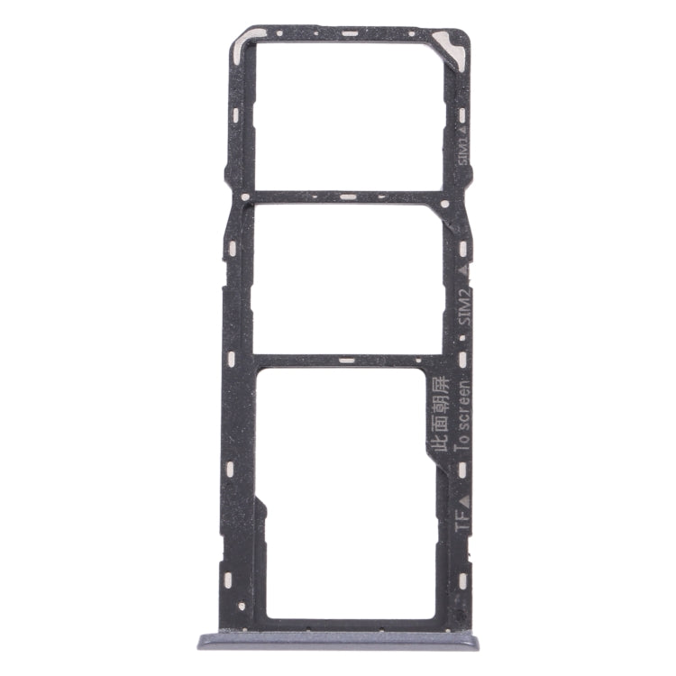 For OPPO Realme 6i / Realme Narzo 10 SIM Card Tray + SIM Card Tray + Micro SD Card Tray (Black)