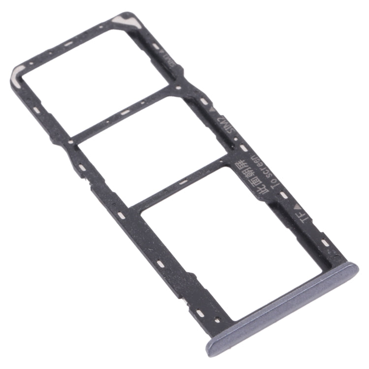 For OPPO Realme 6i / Realme Narzo 10 SIM Card Tray + SIM Card Tray + Micro SD Card Tray (Black)