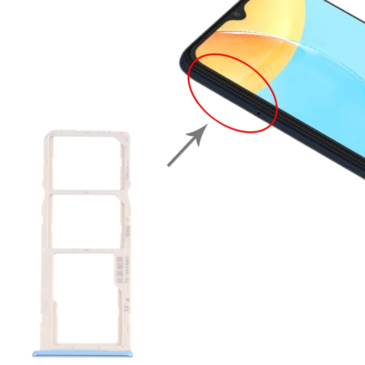 For OPPO A35 CPH2179  SIM Card Tray + SIM Card Tray + Micro SD Card Tray