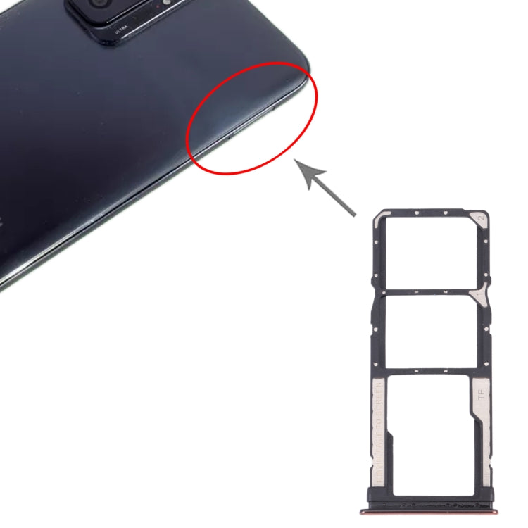 SIM Card Tray + SIM Card Tray + Micro SD Card Tray for Xiaomi Redmi Note 10 Pro 4G / Redmi Note 10 Pro Max / Redmi Note 10 Pro (India) M2101K6G, M2101K6R, M2101K6I, M2101K6P