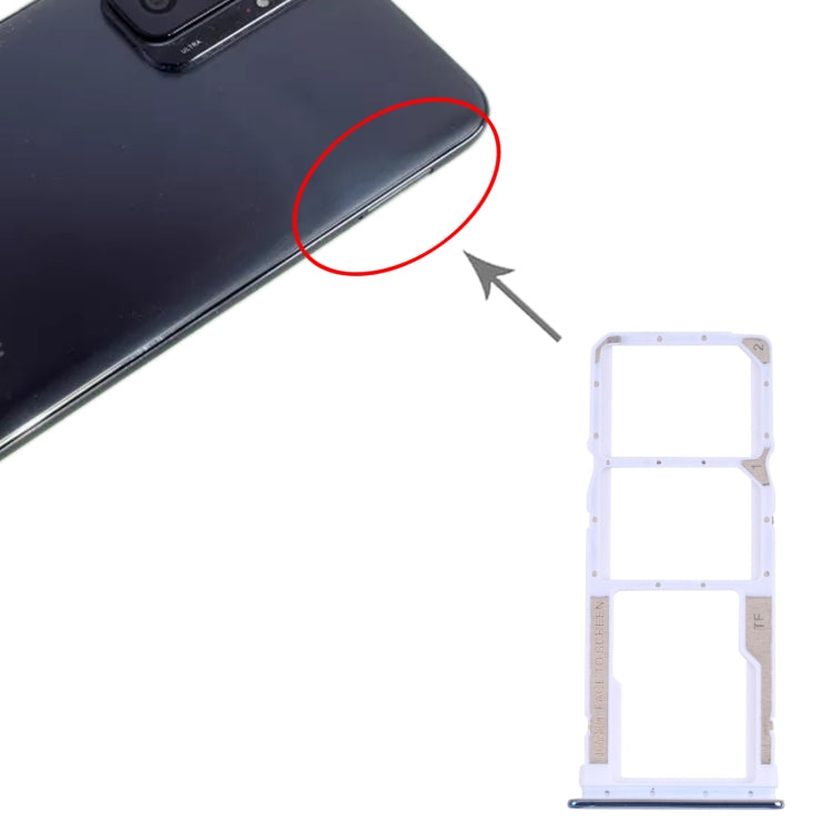 SIM Card Tray + SIM Card Tray + Micro SD Card Tray for Xiaomi Redmi Note 10 Pro 4G / Redmi Note 10 Pro Max / Redmi Note 10 Pro (India) M2101K6G, M2101K6R, M2101K6I, M2101K6P