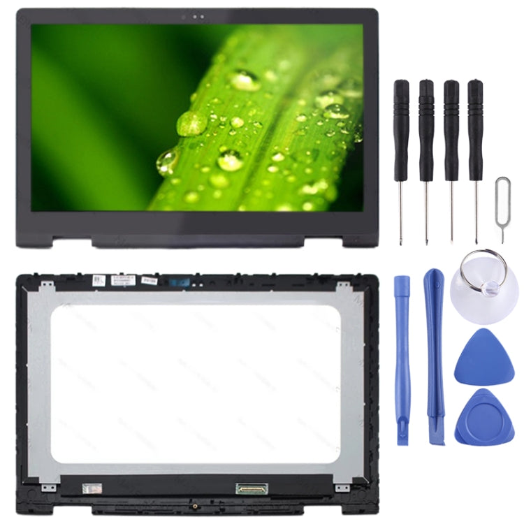 FHD 1920 x 1080 40 Pin P58F001 OEM LCD Screen for Dell Inspiron 15 5568 5578 Digitizer Full Assembly with Frameï¼ˆBlack)
