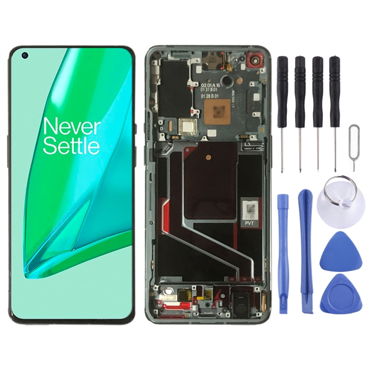 For OnePlus 9 Pro LE2121 LE2125 LE2123 LE2120 Digitizer Full Assembly With Frame Original LCD Screen (Green)