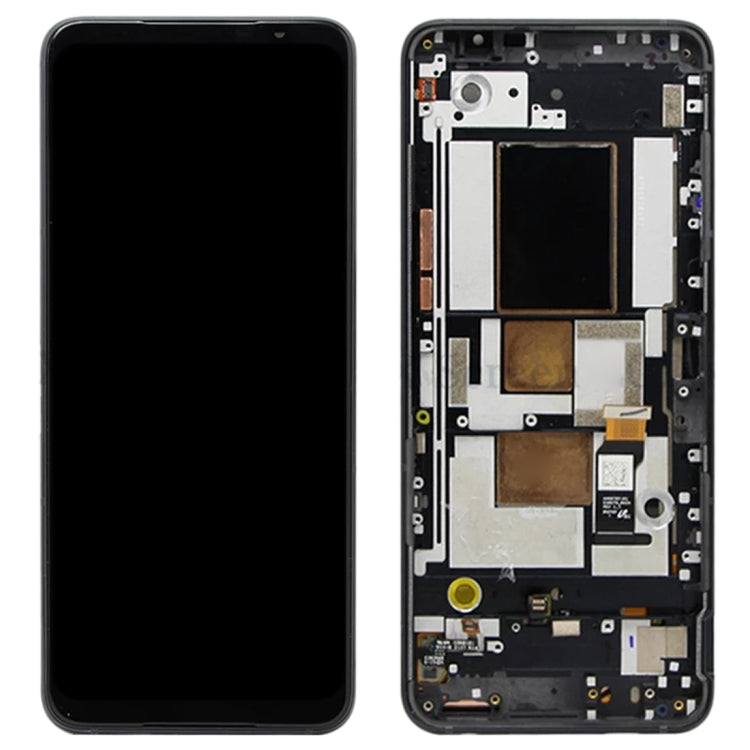 Original AMOLED LCD Screen for Asus ROG Phone 5 ZS673KS 1B048IN I005DB I005DA Digitizer Full Assembly with Frameï¼ˆBlack)