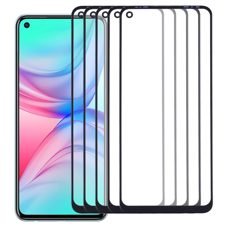 For Infinix Hot 10 X682B, X682C 5pcs Front Screen Outer Glass Lens