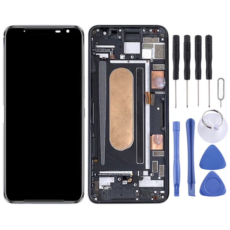 Original OLED LCD Screen for Asus ROG Phone 3 ZS661KS I003DD Digitizer Full Assembly with Frameï¼ˆBlack)